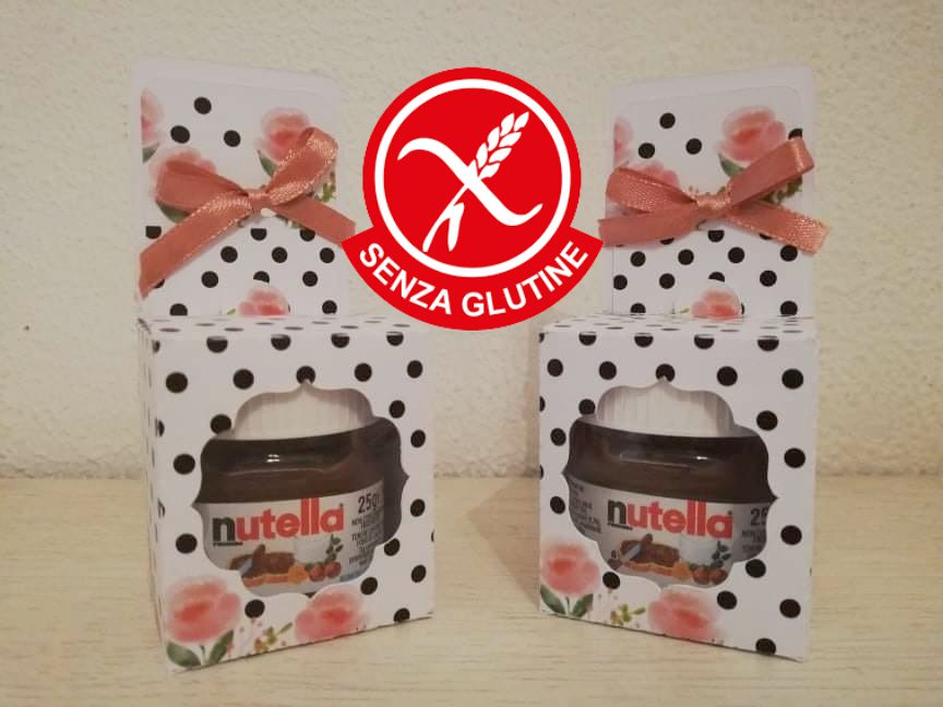 Mini vasetti di Nutella personalizzati, Bomboniere per baby shower